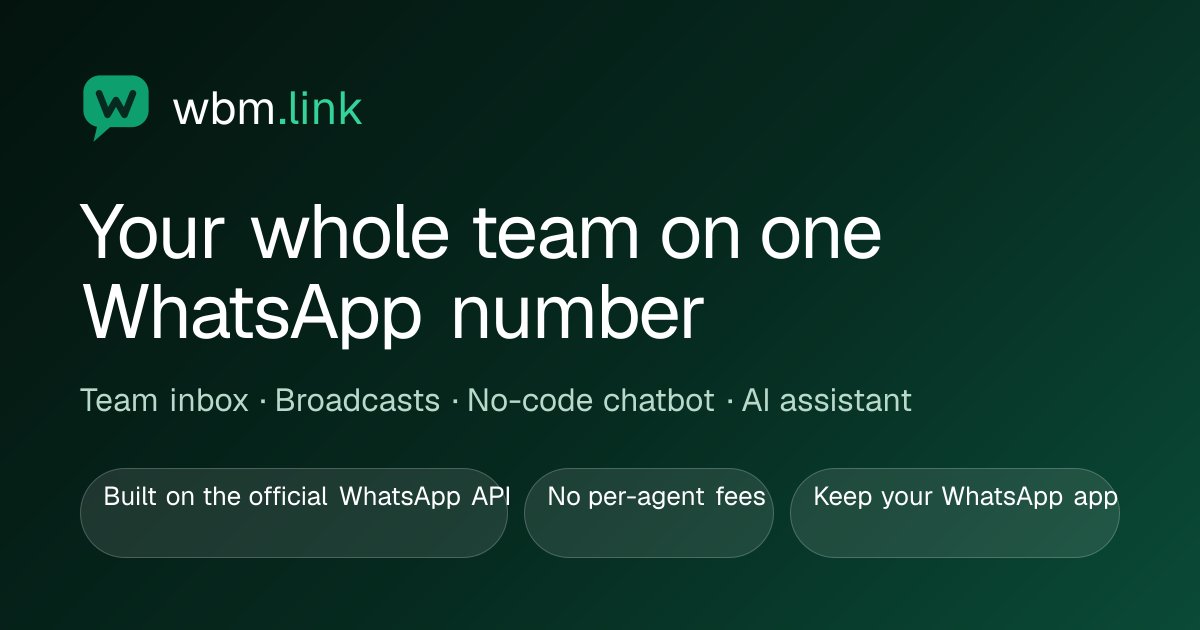 Virtual Number for WhatsApp Business API in India | wbm.link